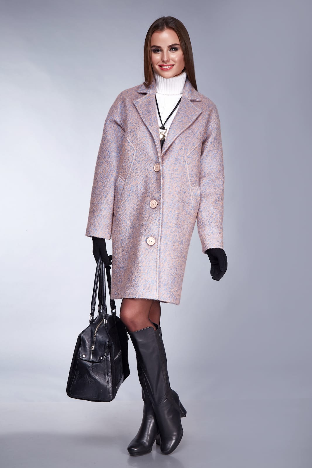 Cappotto in Kashmir con tasche laterali