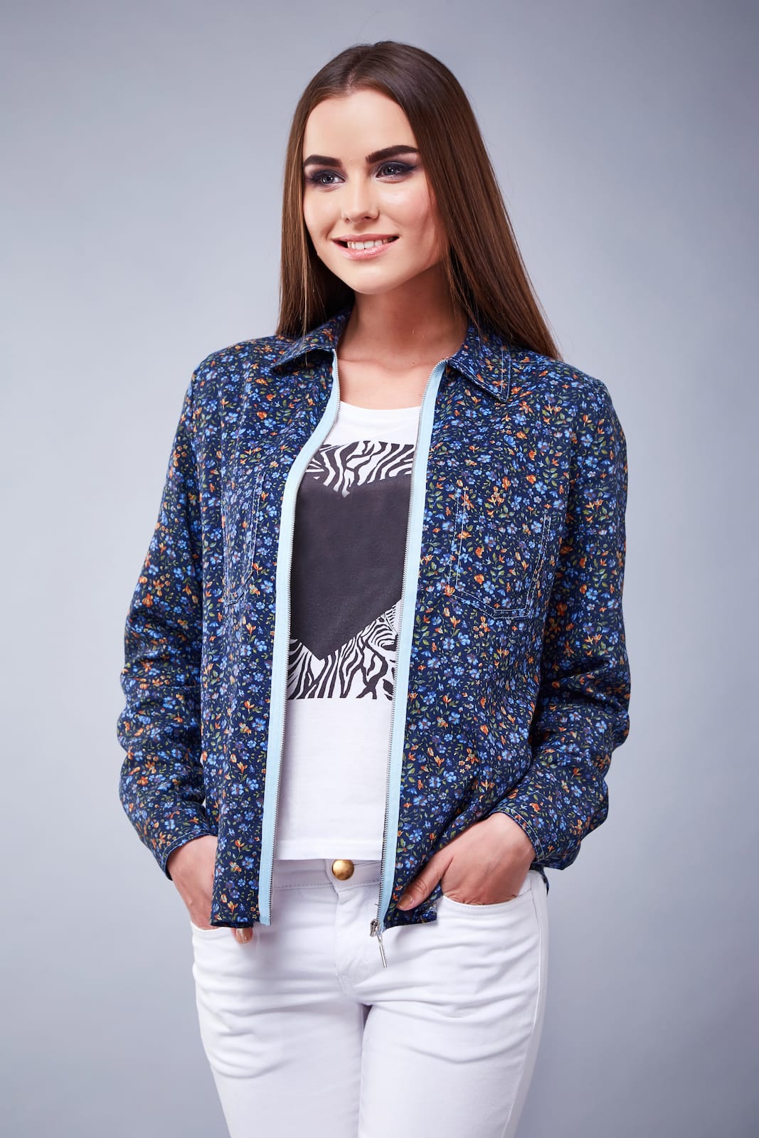 Giacca sportiva con tema floreale