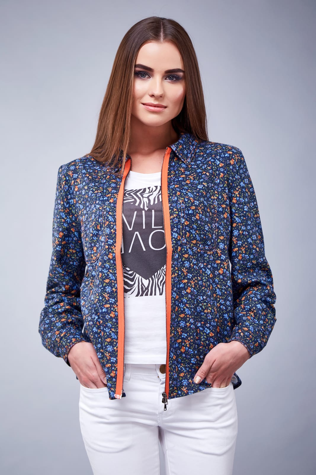 Giacca sportiva con tema floreale
