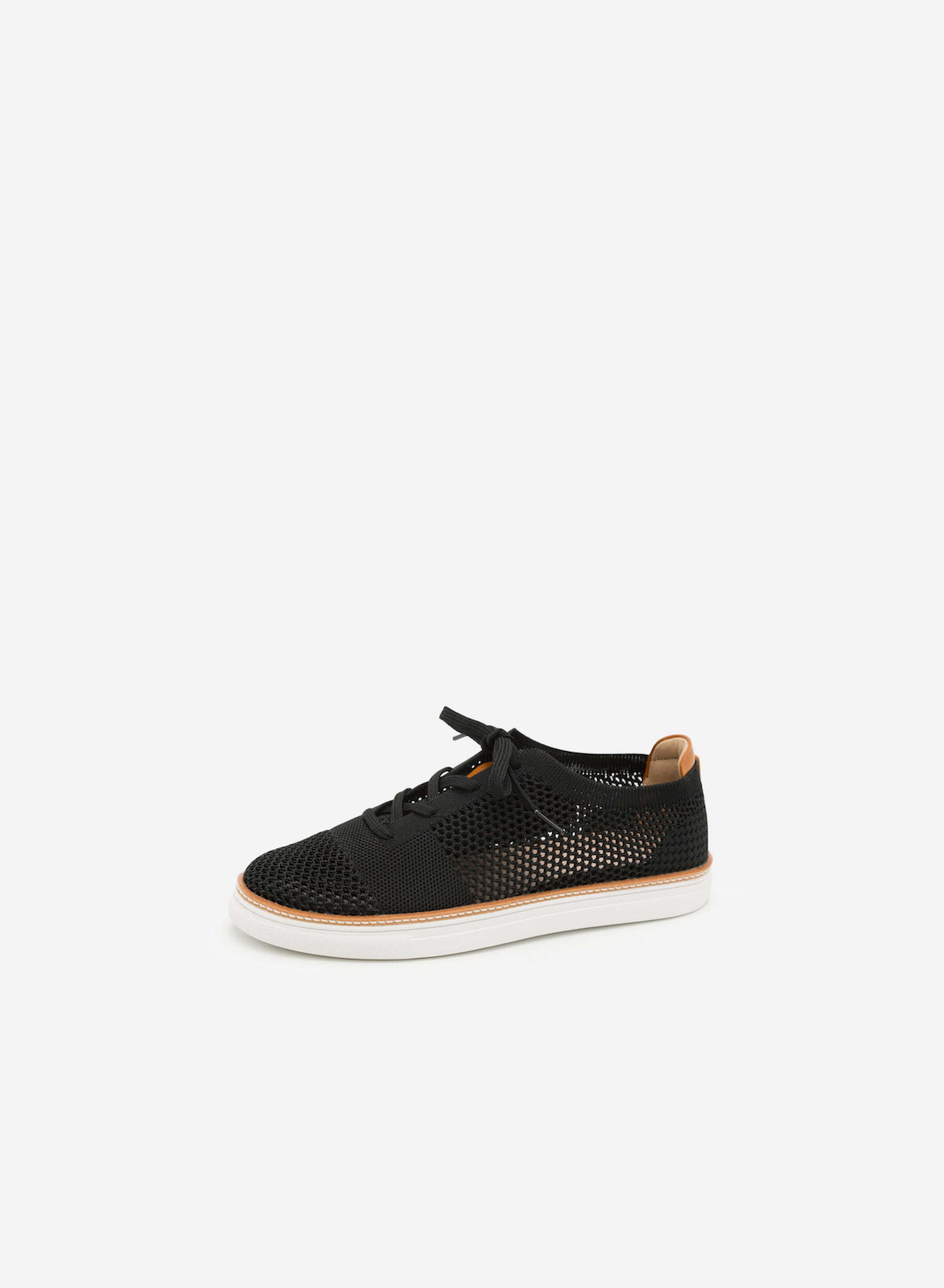 Scarpe in Tela con Rete Trasparente Nero