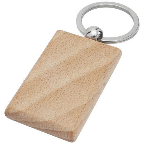 Wood rectangular keychain