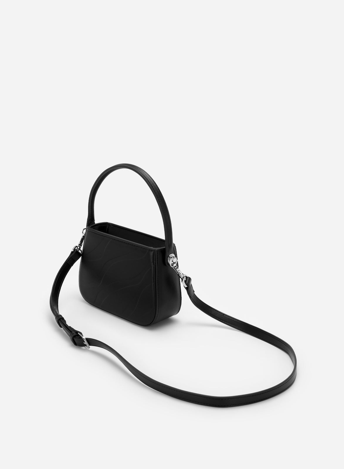 Borsa con Manico e Tema Onde Nera