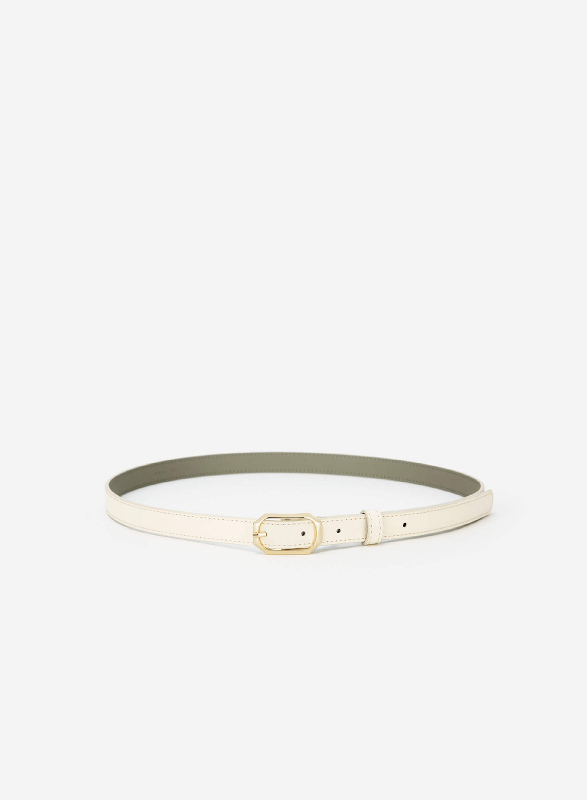 Cintura Bianca Elegante con Fibbia Dorata