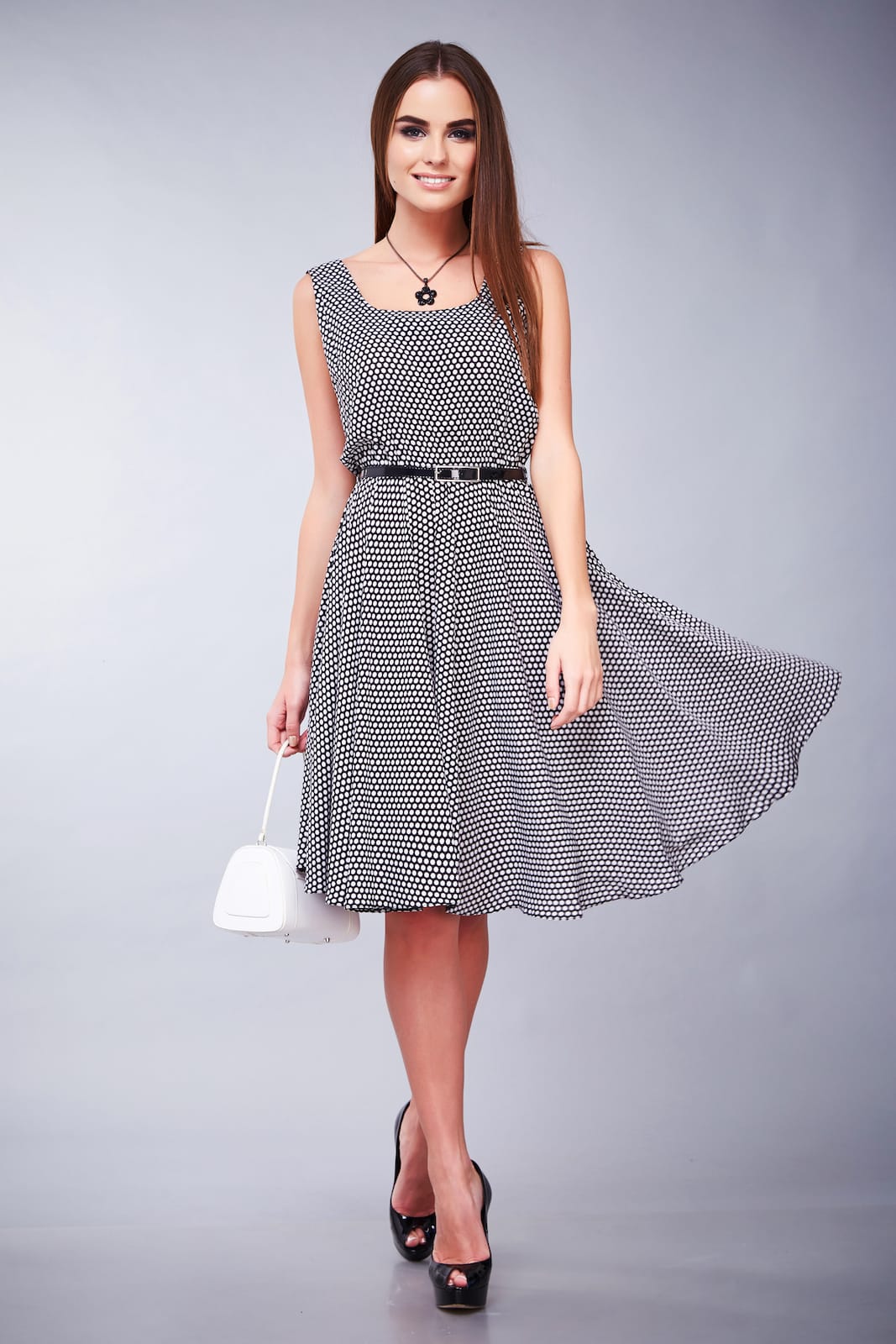 Vestito Casual Chic a Pois