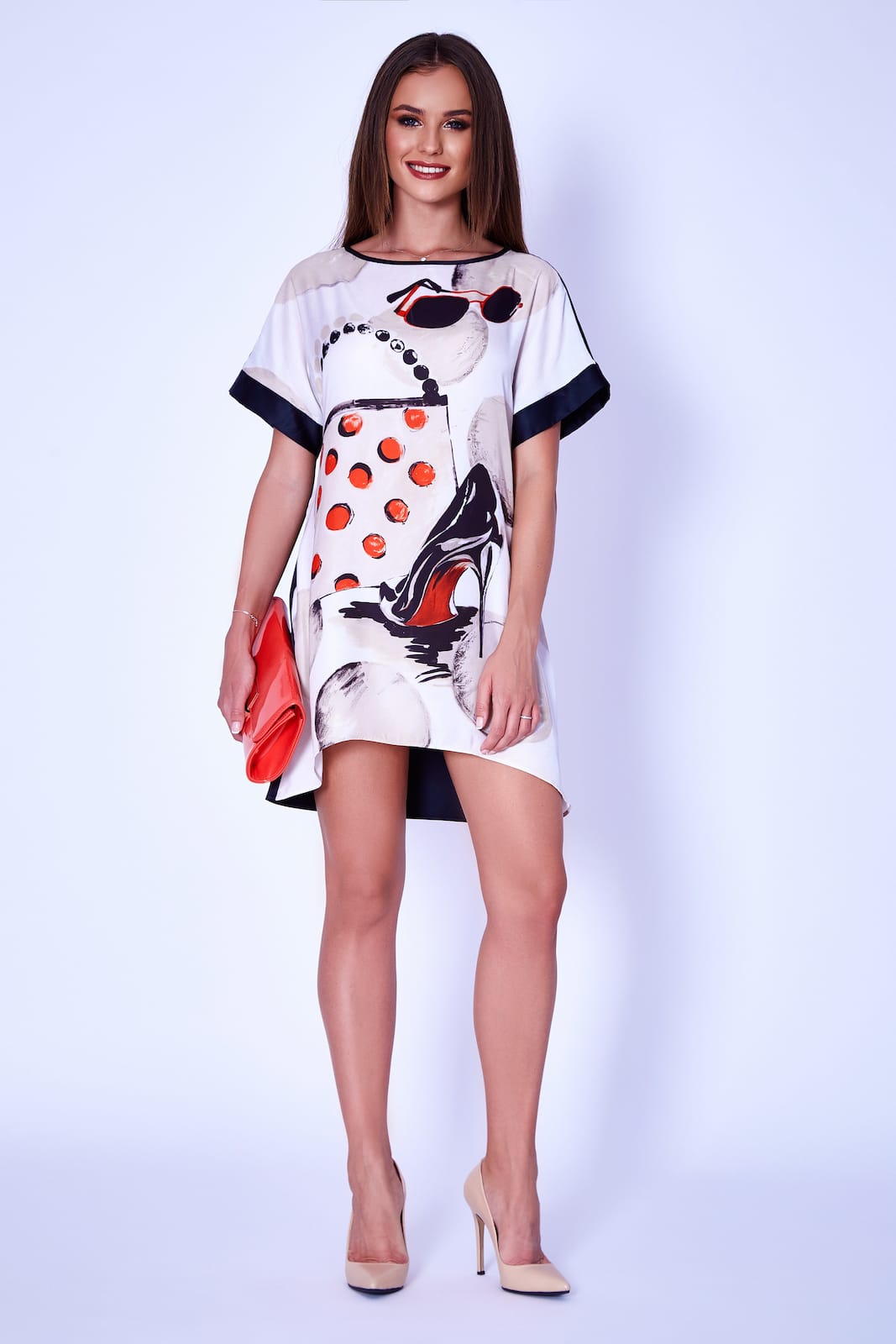 Vestito con Grafiche di Accessori