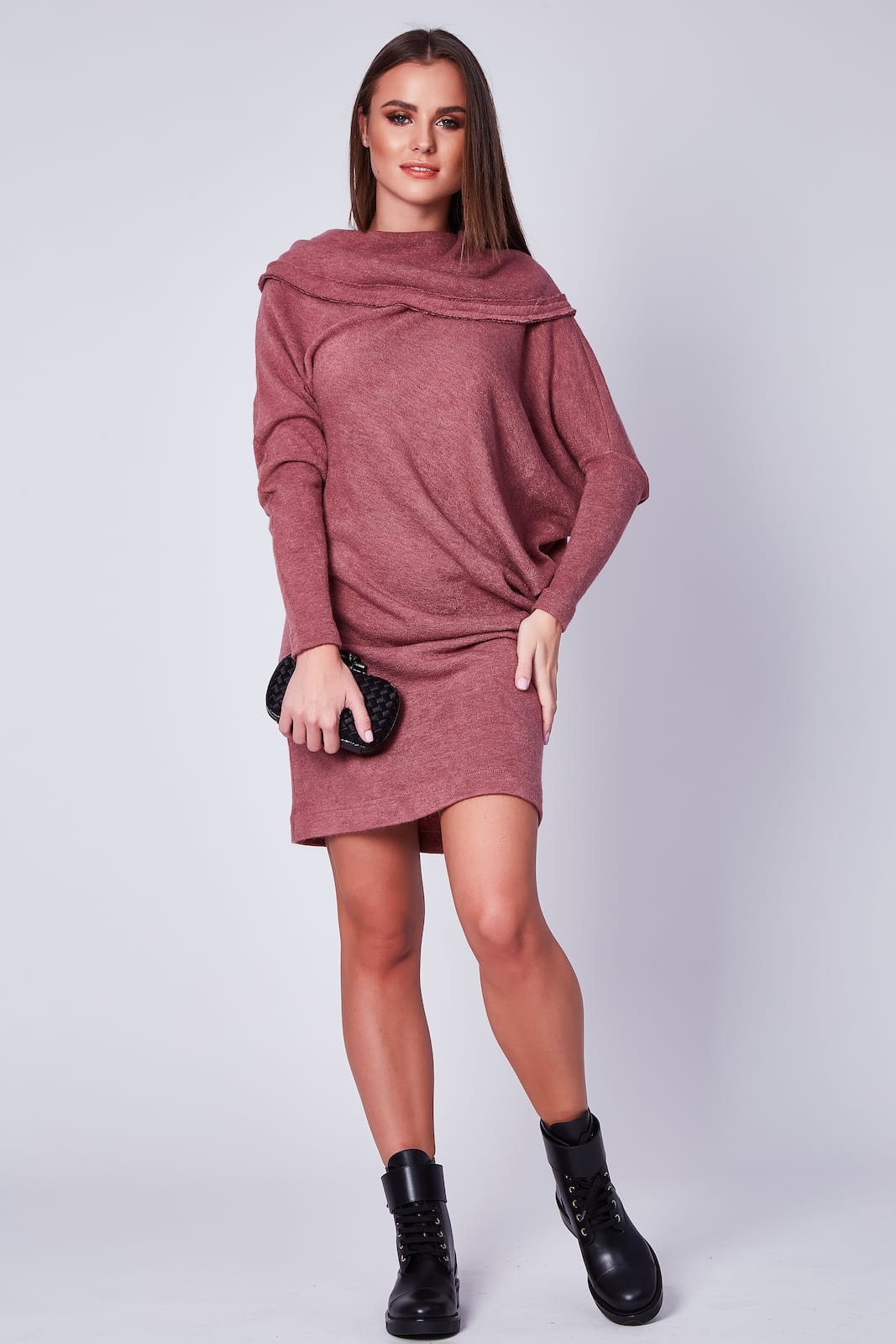 Maglione corto con copricollo