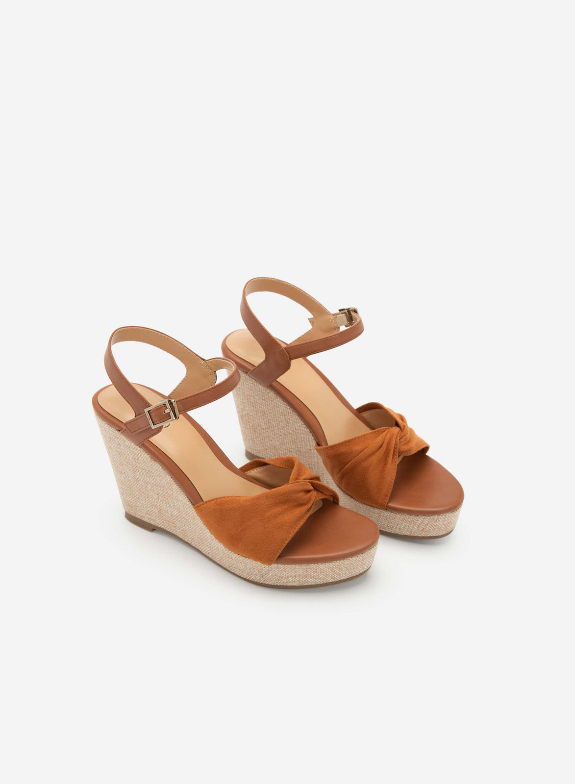 Scarpe con Tacco Rivestito Marroncino