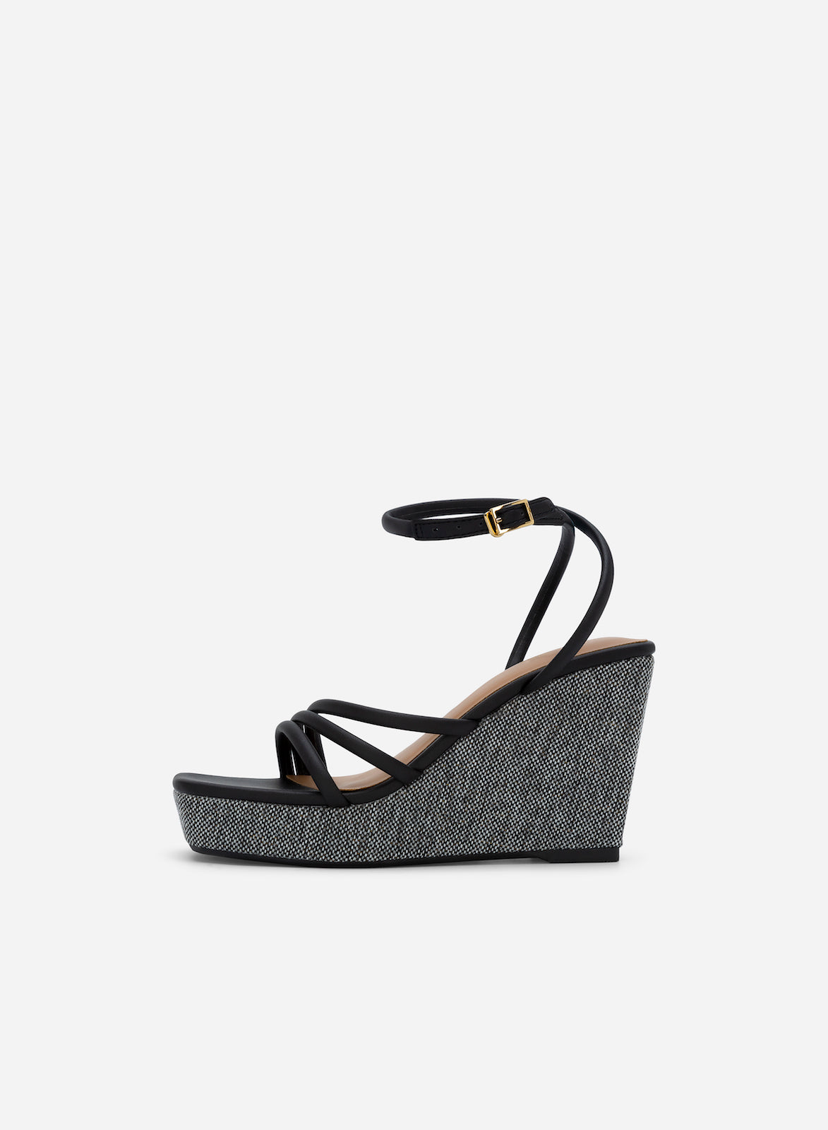 Scarpe con Tacco Rivestito di Stoffa e Cavigliera