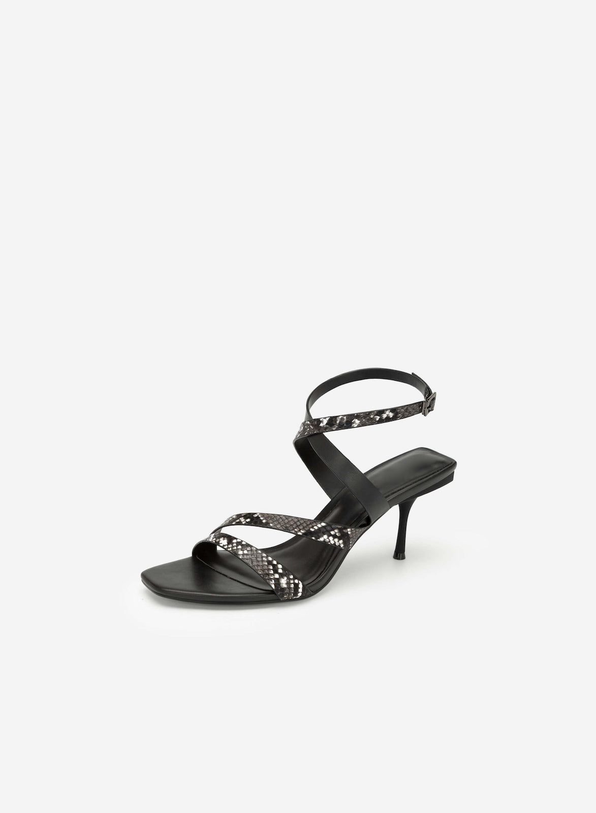 Tacco Elegante con Tema Pitonato e Cavigliera