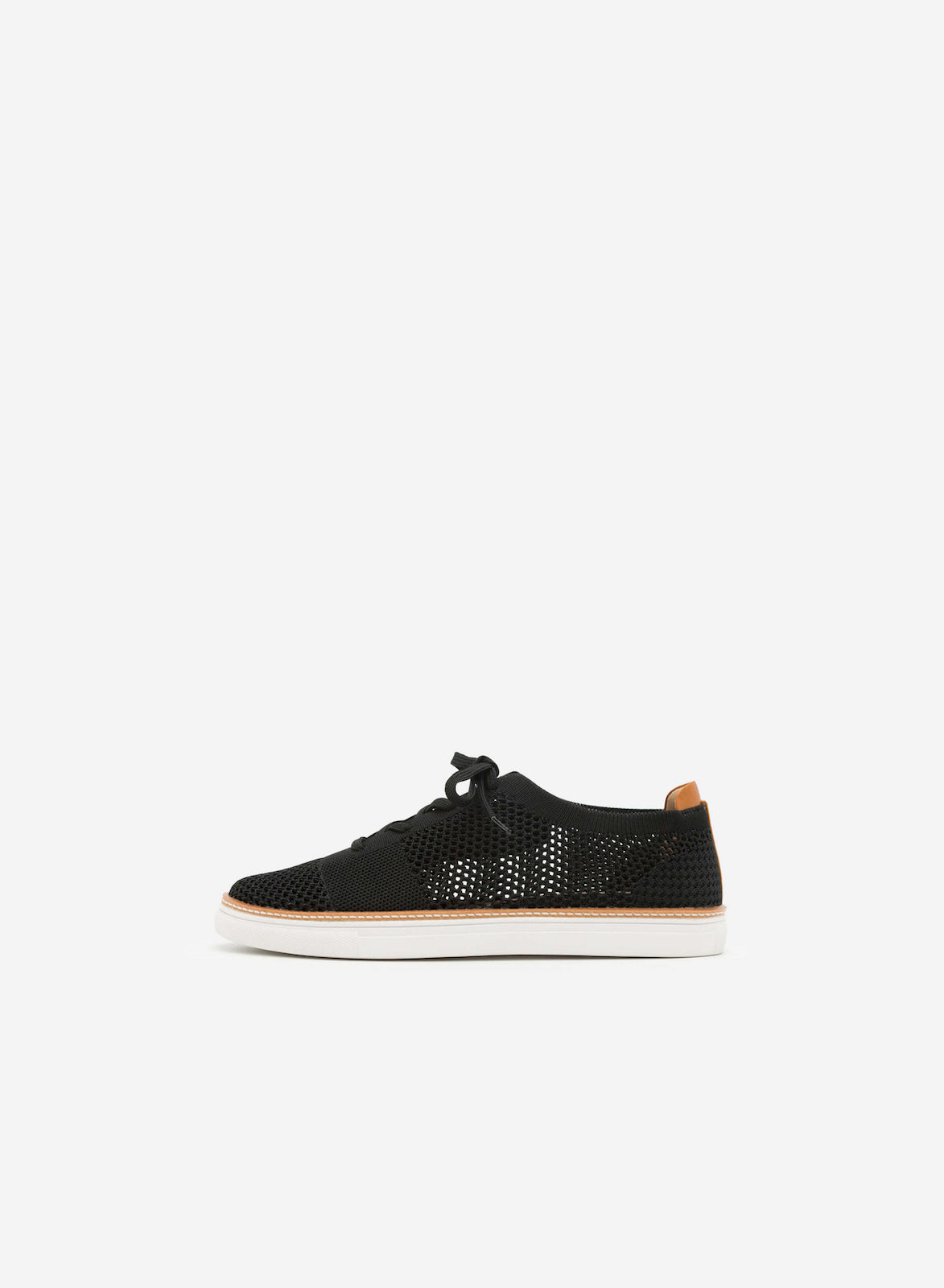 Scarpe in Tela con Rete Trasparente Nero