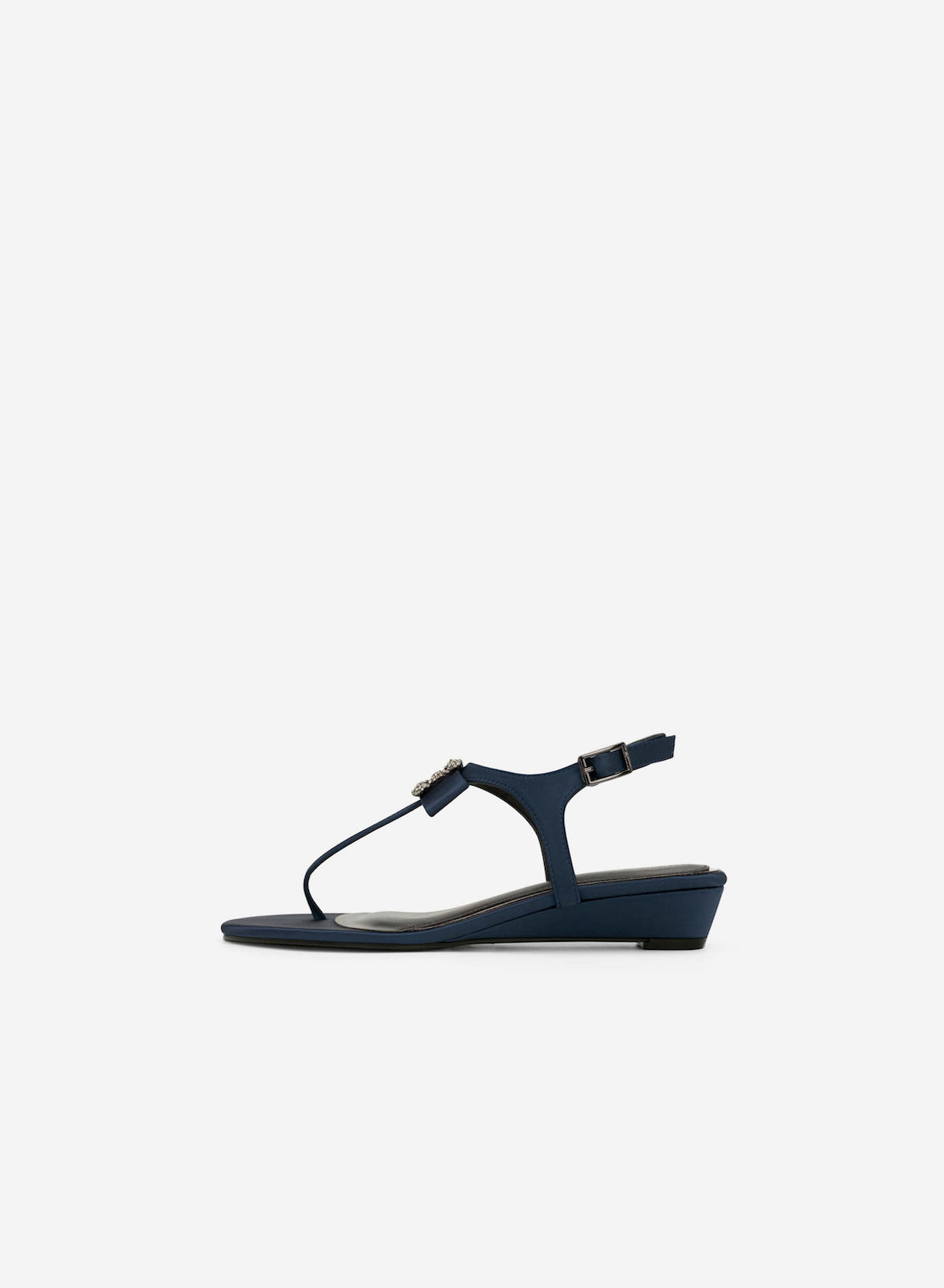 Sandalo Blu Scuro con Spilla