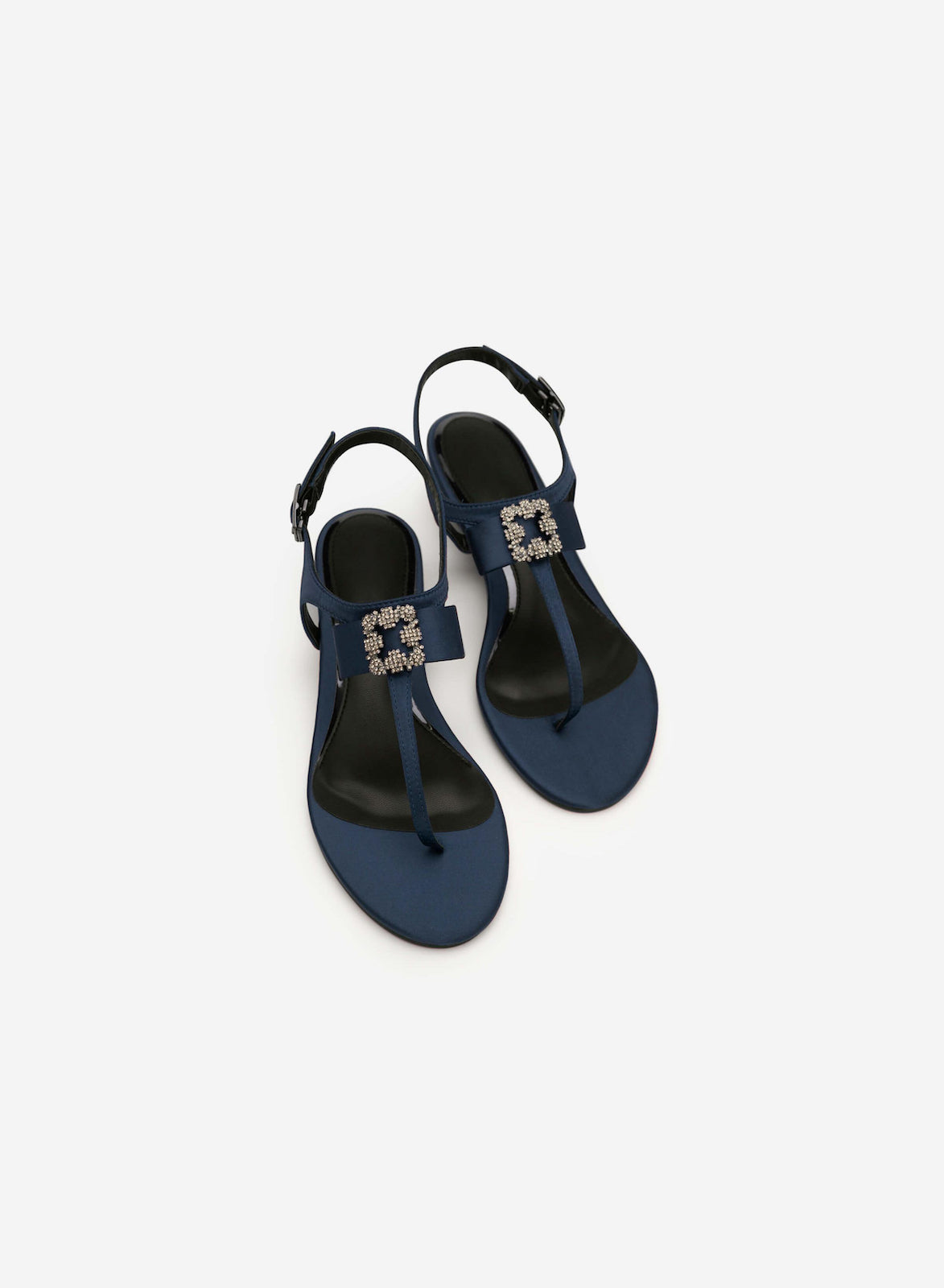 Sandalo Blu Scuro con Spilla