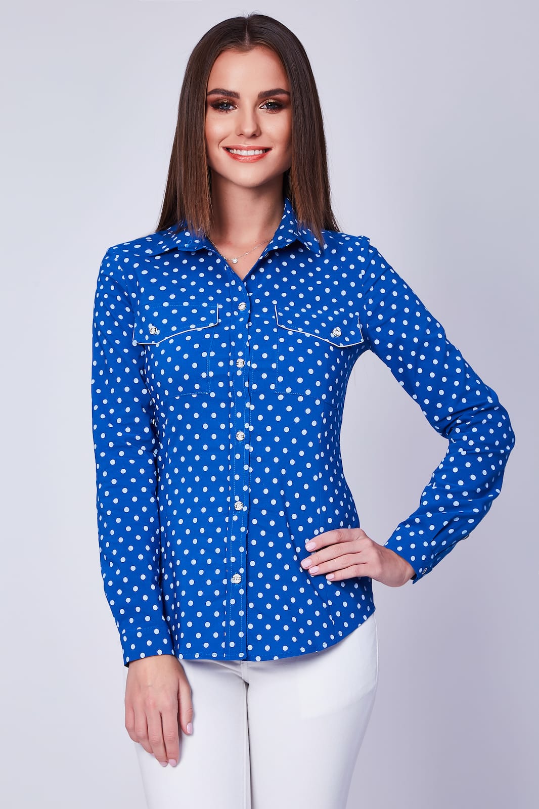 Camicia a maniche lunghe con doppia tasca