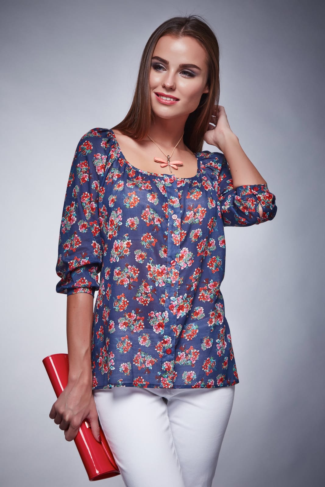 Camicia con maniche a 3/4