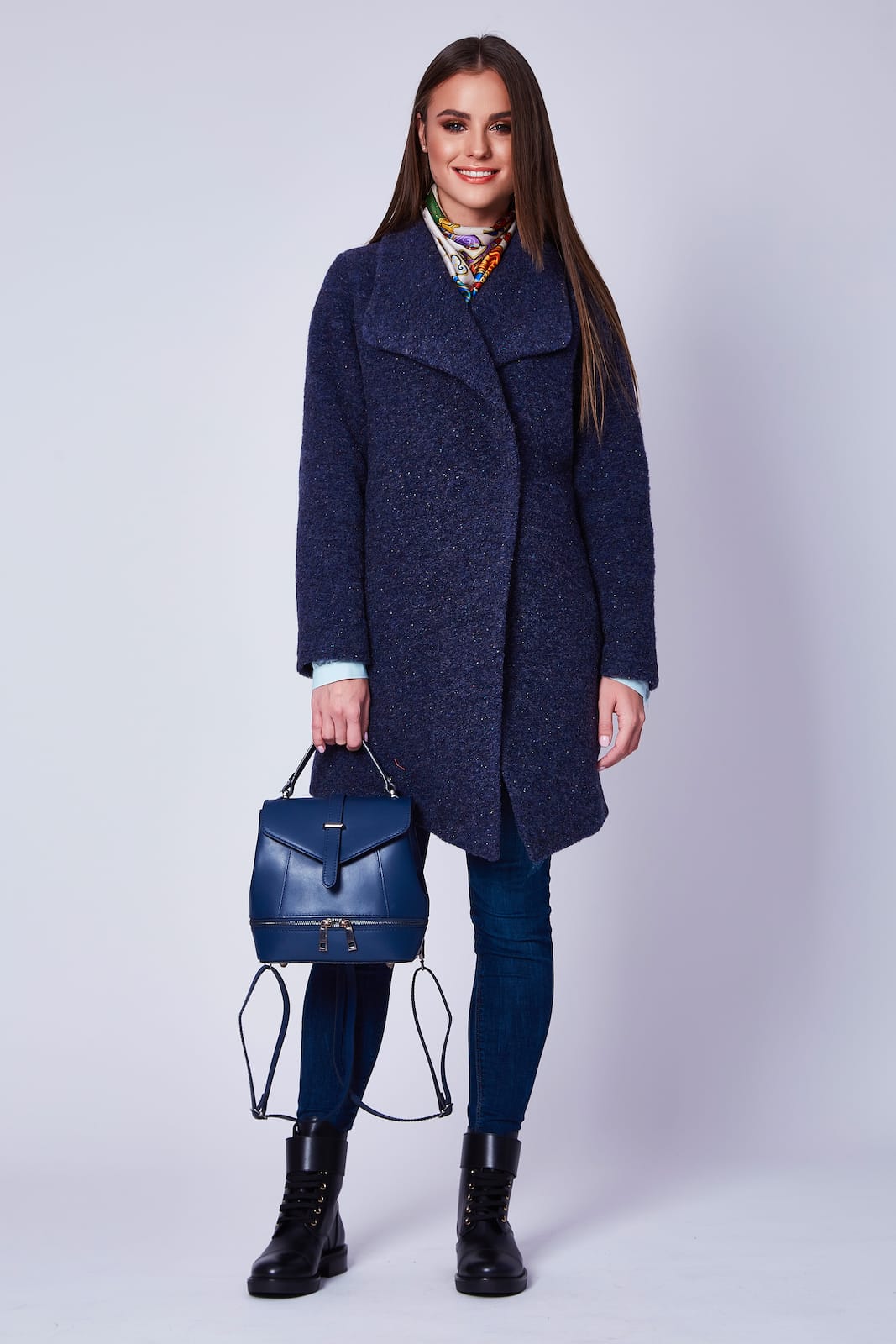 Maglione in lana lungo con cintura